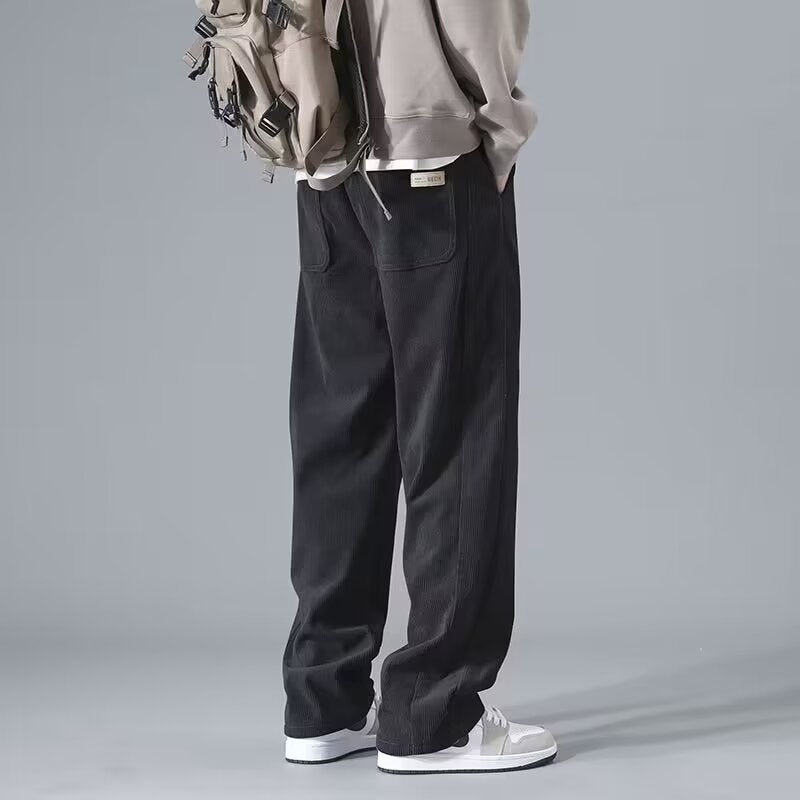 Corduroy Pants Men'S Loose Straight Wide Leg Pants Men'S Winter Fashion Brand Sports Casual Pants - Image 4